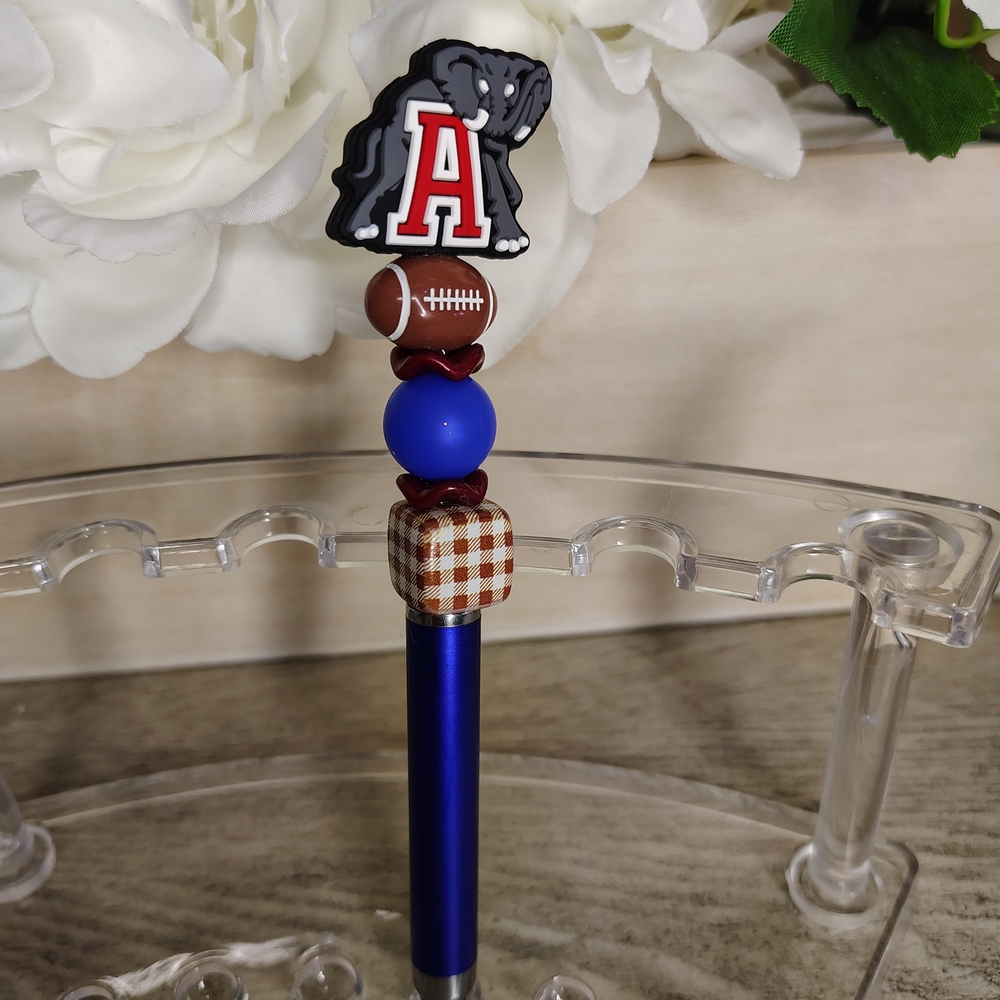 Blue and Brown Elephant-Themed Pen